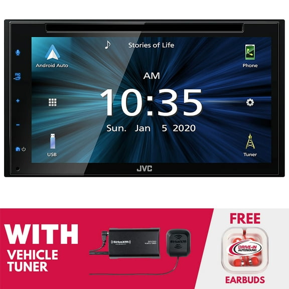 New JVC KW-V660BT 6.8" DVD Receiver w/ Apple CarPlay/Android Auto & SiriusXM Tuner