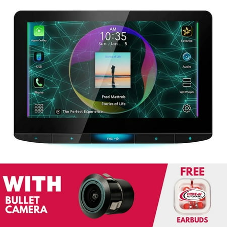 New JVC KW-Z1000W 10.1" Multimedia Receiver (Does not play DVD/CD) w/ Bullet Camera