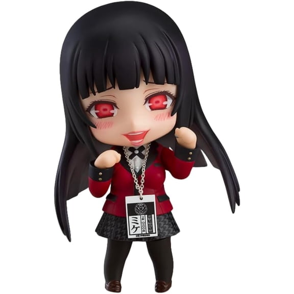 New Jabami Yumeko Figure, Movable Replacement Face Jabami Yumeko Figurine 10cm/3.9inch PVC Anime Model Game Character Statue Collection Gift