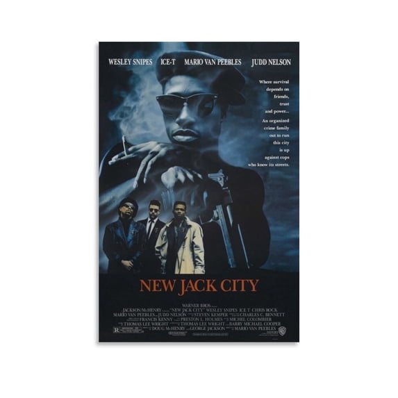 New Jack City Movie Poster Poster Cool Artworks Painting Wall Art Canvas Prints Hanging Picture Home Decor Posters Gift 16x24inch(40x60cm)