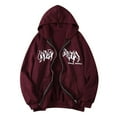 thumbnail image 1 of New Jacket Zip Up Hoodies Cropped Zip Up Hoodie Men Hop Sweatshirt Vintage Hoodies Sweatshirts Goth Print Hooded Jacket Street Fashion Uni Drawstring Sweat Jacket with Hood 90S E Girl Top, 1 of 7