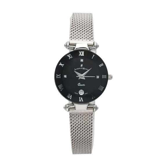 New Jacques du Manoir Coupole 26mm Black Dial Quartz Lady Watch RCM.46