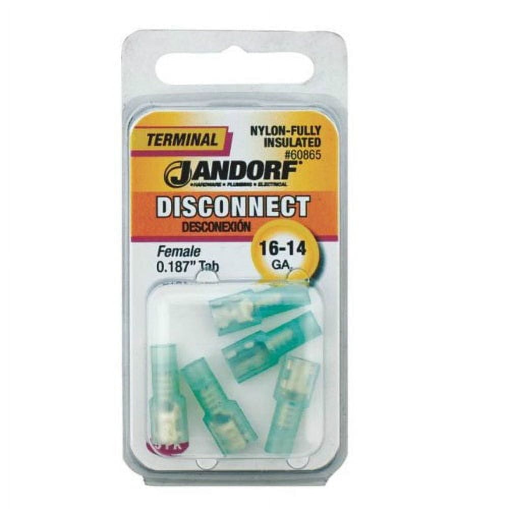New Jandorf 60865 Insulated Female Disconnect Terminal, 1614 Gauge AWG