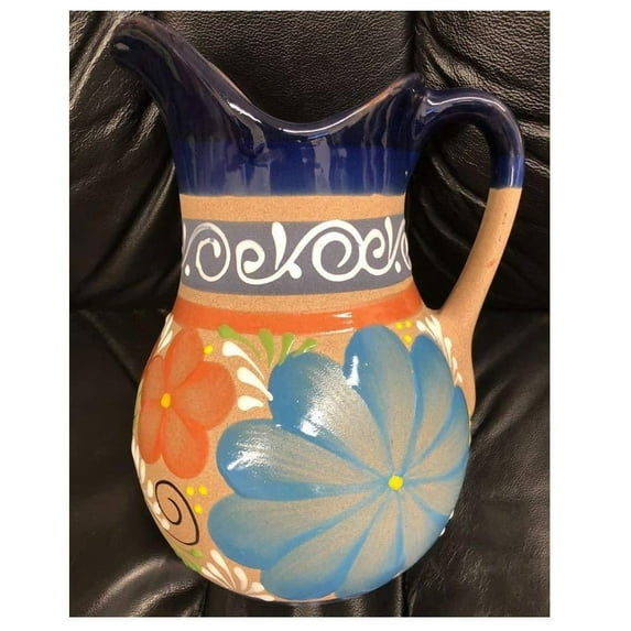 New Jarra Mexicana Water Carafe Jar Hot/Cold Beverages Drinks Natural Clay Large