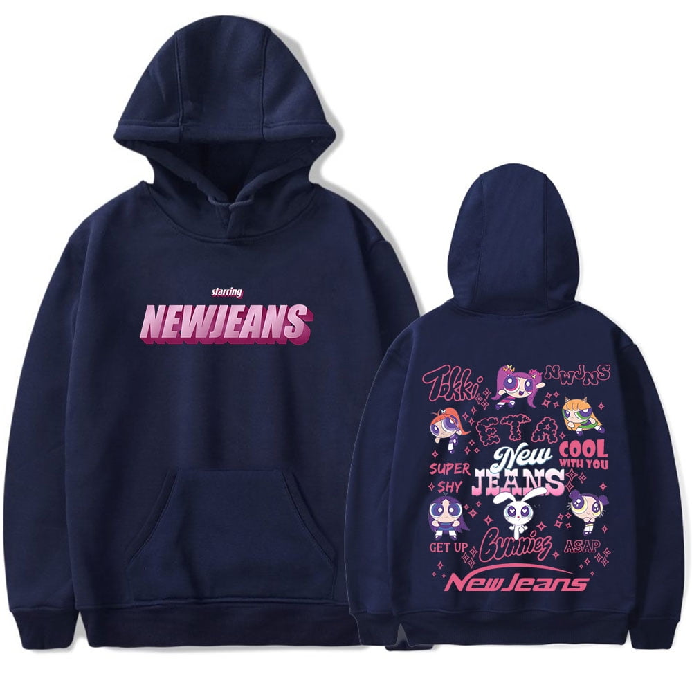 新品 newjeans ADOR SWEATSHIRT MELANGE NAVY