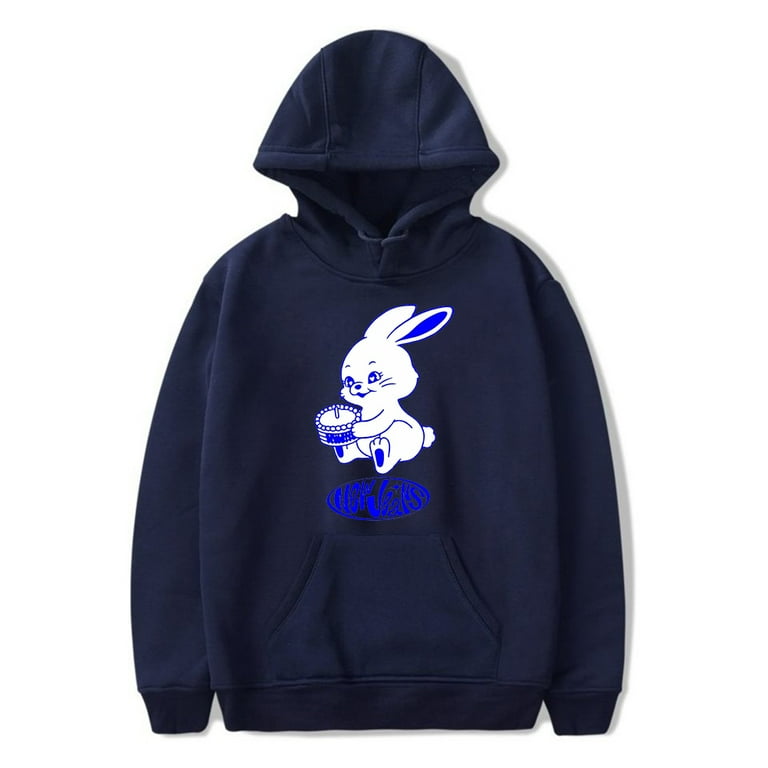 New Jeans Bunny Hoodie Long Sleeve Sweatshirt Men Women Hooded