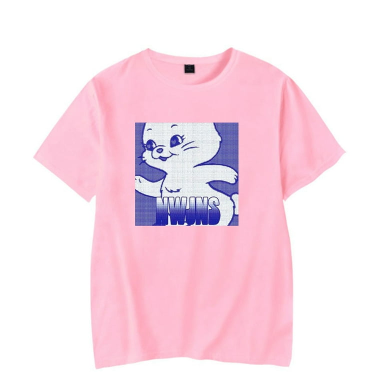 New Jeans Bunny T-shirt Crewneck Short Sleeve Tee Men