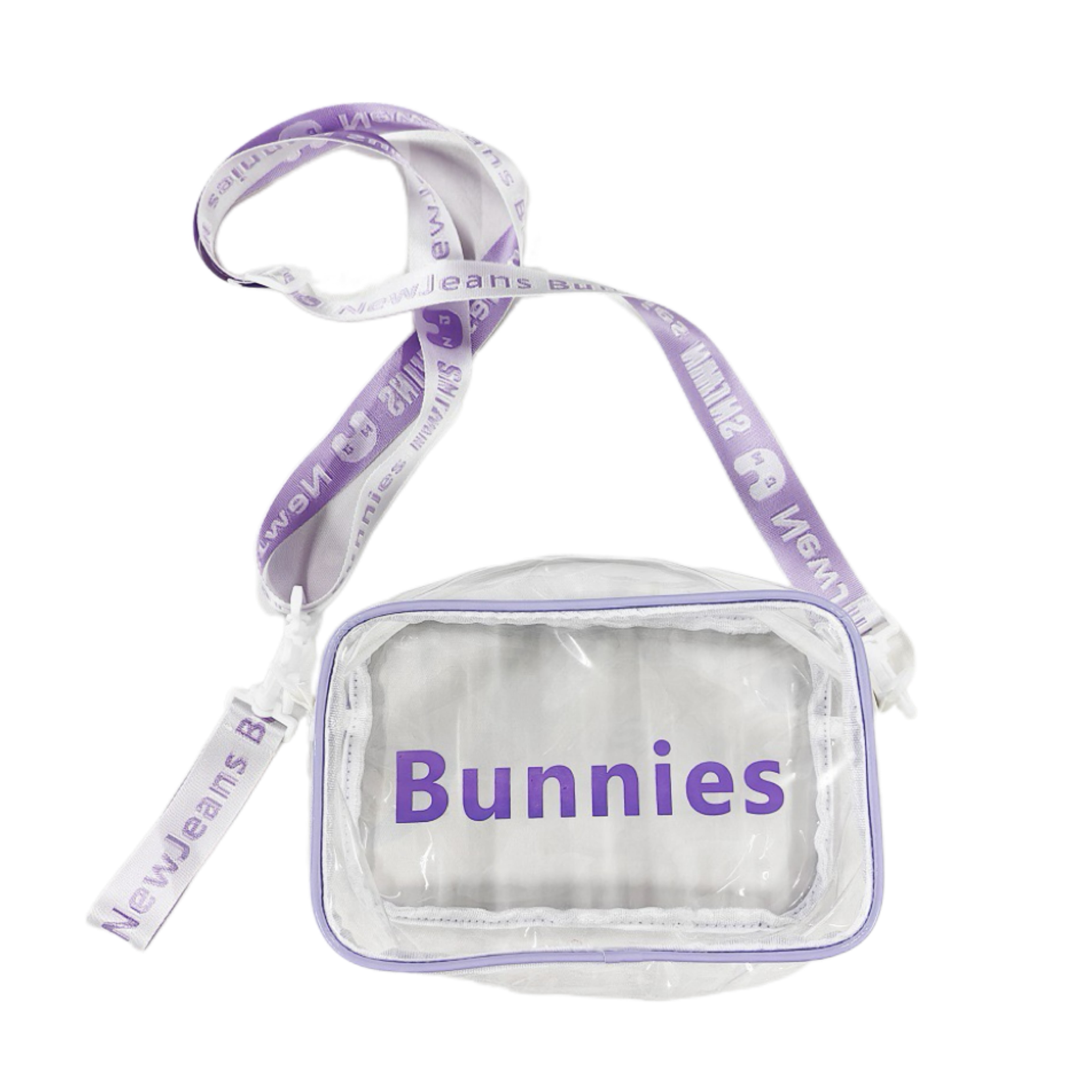 New Jeans Lightstick Storage Bag Cross Body Transparent PVC Travel Bag Casual Carry on One Shoulder Bag Handbag Bunnies Gifts