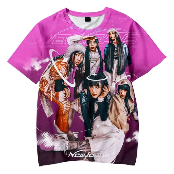 New Jeans Merch T-shirt 3D Printed Logo Short Sleeved Unisex Fashion Street Fan Top