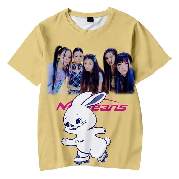 New Jeans Merch T-shirt 3D Printed Logo Short Sleeved Unisex Fashion Street Fan Top