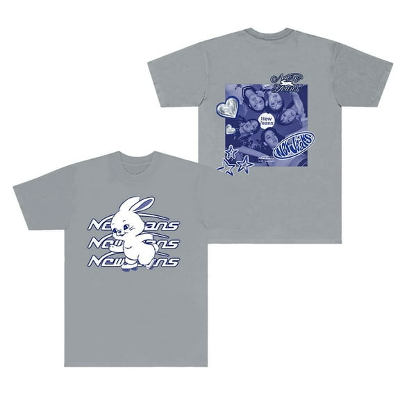 New Jeans Merch T-shirt Comfortable And Stylish Round Neck Fan Short Sleeved Trendy Printed Harajuku Top