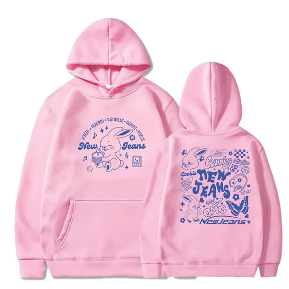New Jeans NJWMX Hoodies Rabbit Logo Merch Pullovers Women Men Fashion Casual KPOP Sweatshirts