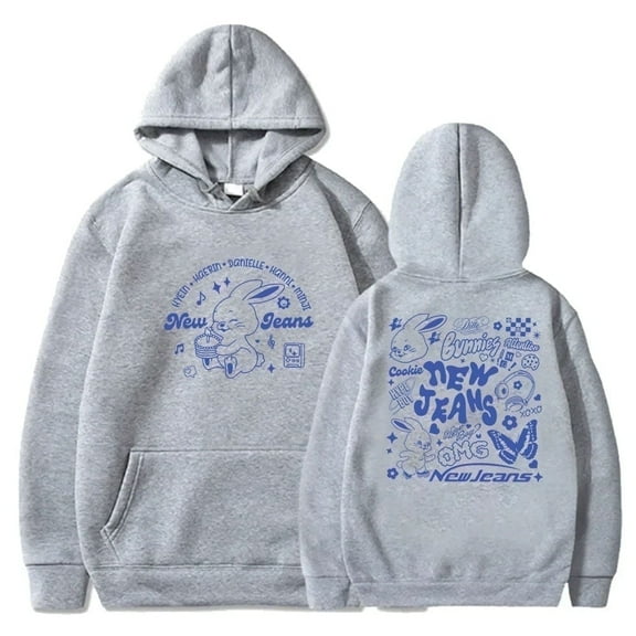 New Jeans NJWMX Hoodies Rabbit Logo Merch Pullovers Women Men Fashion Casual KPOP Sweatshirts