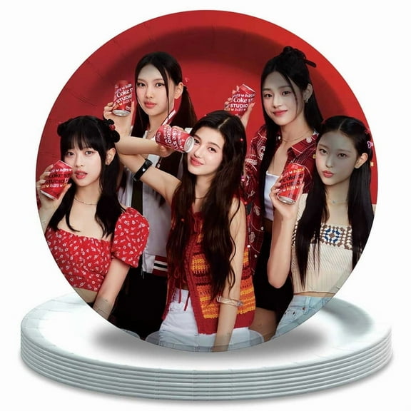 New Jeans Paper Plates Birthday Decorations Party Supplies Tableware Disposable Dinnerware