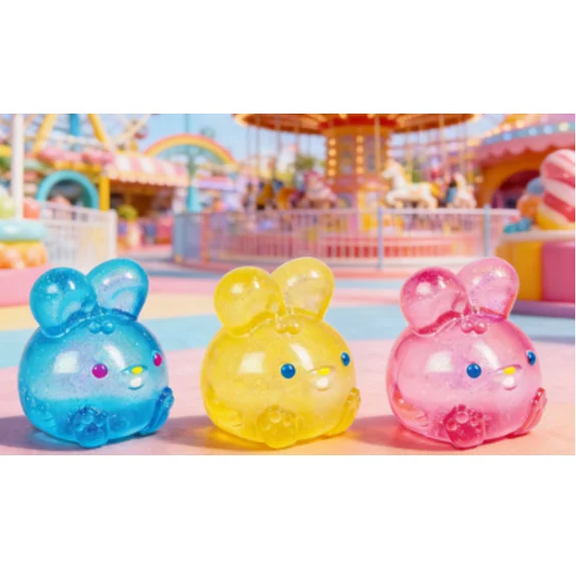 New Jelly Hops Surprise Me!- Translucent Tactile Bunny, Compact Stress Reliever,.Sensory Stress Balls for Spring Fun and Easter Baskets