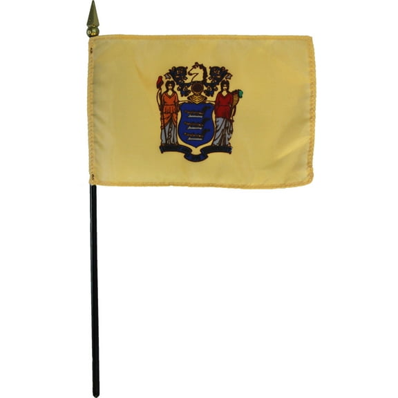 New Jersey - 4"X6" Stick Flag
