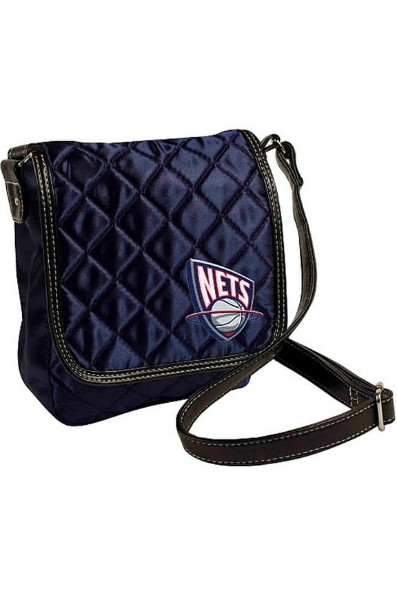 New Jersey Basketball Nets Vintage Retro Licensed Quilted Purse Handbag 7"x2.5"x7.5"