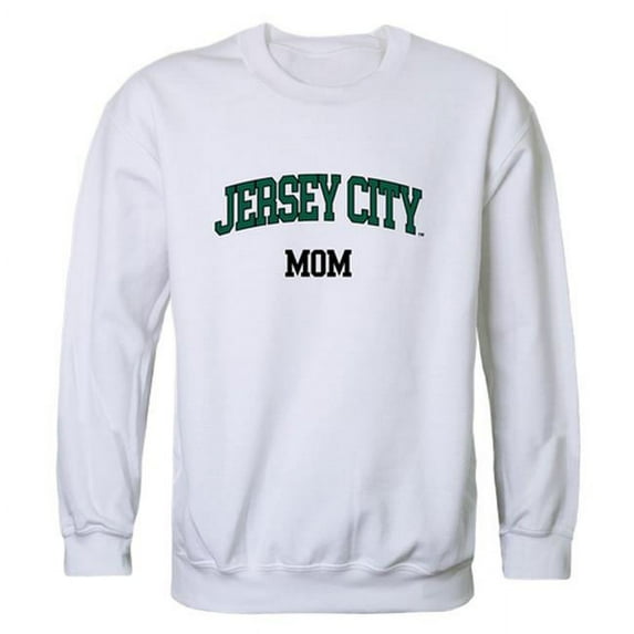 New Jersey City University Knights Mom Crewneck Sweatshirt, White - Medium