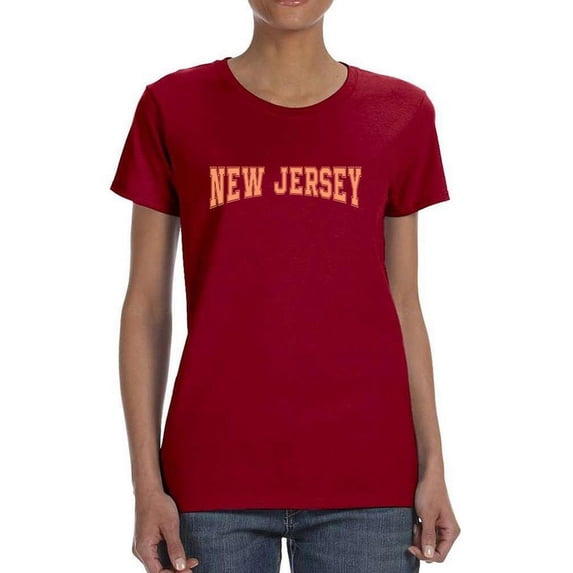 New Jersey College Style T-Shirt Women -Image by Shutterstock, Female Small