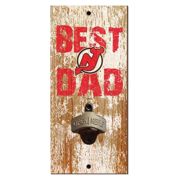 New Jersey Devils 5'' x 12'' Best Dad Bottle Opener