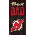 thumbnail image 1 of New Jersey Devils 6" x 12" Best Dad Sign, 1 of 1