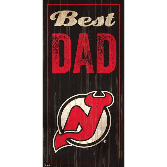 New Jersey Devils 6" x 12" Best Dad Sign