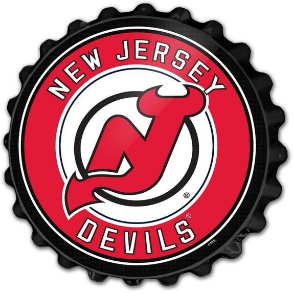 New Jersey Devils 19'' x 19'' Bottle Cap Wall Sign