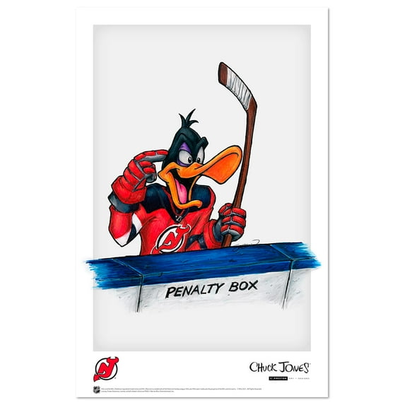 New Jersey Devils Daffy Duck 11'' x 17'' Art Poster