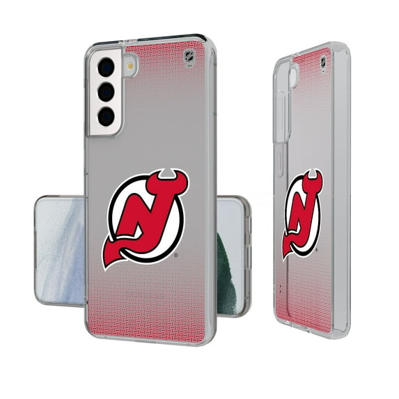 New Jersey Devils Linen Logo Galaxy Clear Case