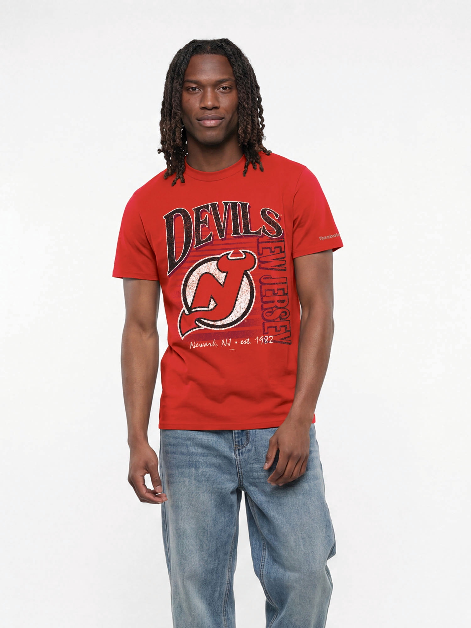 New Jersey Devils Reebok Mens Crew Neck Short Sleeve T-Shirt