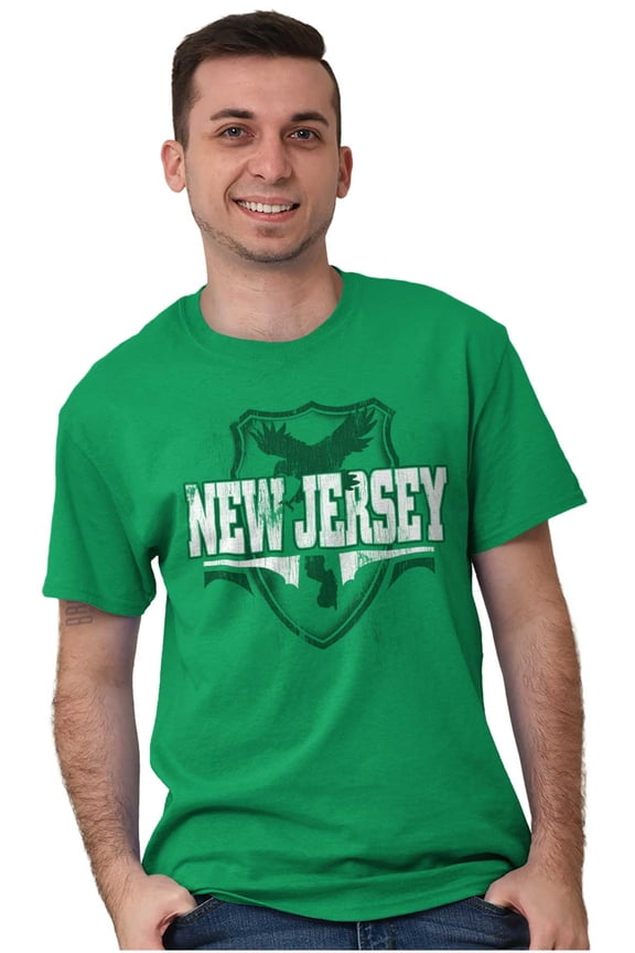 New Jersey Eagle Emblem State Pride Men's Graphic T Shirt Tees Brisco Brands S