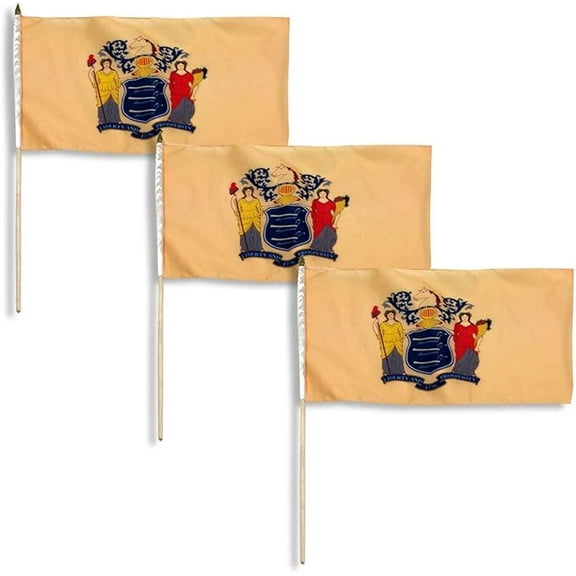 New Jersey Flag 12 x 18 inch (3 PK)