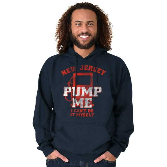 New Jersey Funny Gas Pump NJ Joke Unisex Plus Size Hoodie Brisco Brands 2X