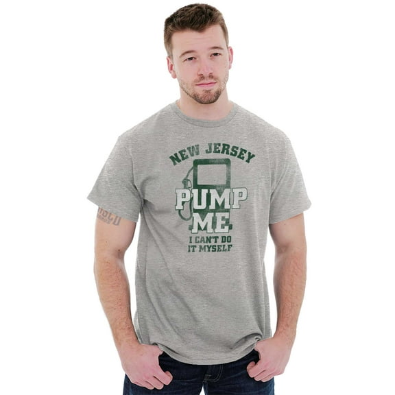 New Jersey Funny Gas Pump NJ Joke Men's Graphic T Shirt Tees Brisco Brands L