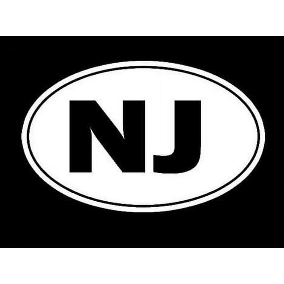 New Jersey Garden State Tourism Logo Decal Sticker - White Vinyl Decal for Cars, Macbooks, and Other Laptops