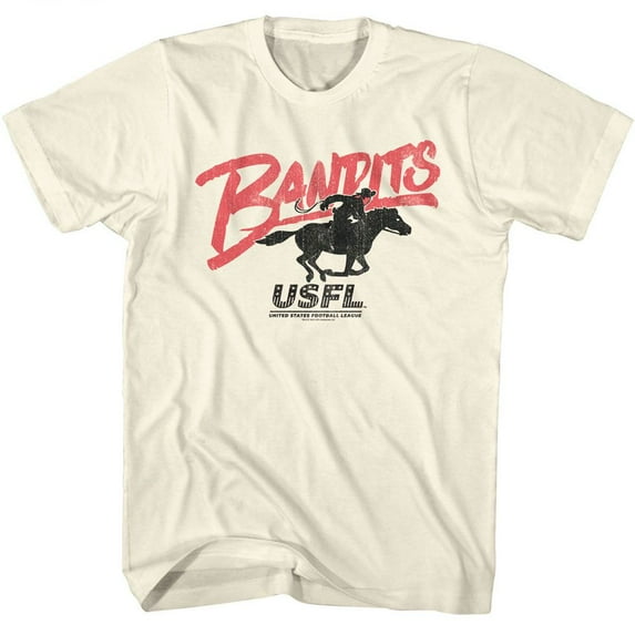 USFL Bandits Natural Adult S/S Tshirt Xl