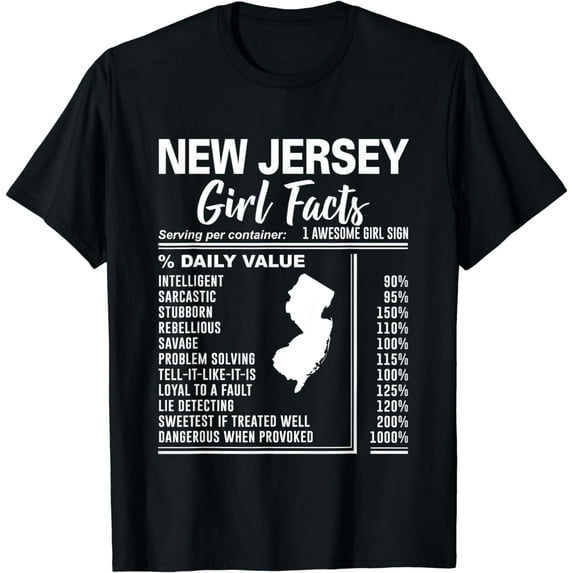 New Jersey Girl Facts T-Shirt