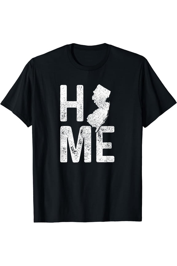 New Jersey Home Vintage State Map Pride Gift T-Shirt