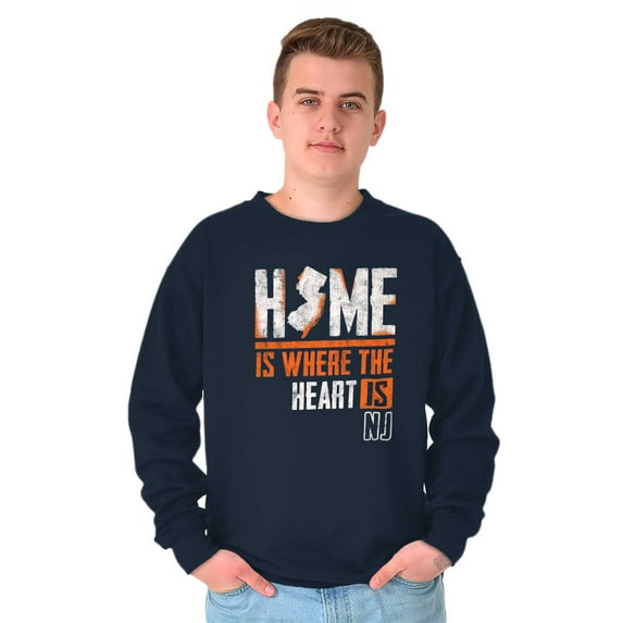 New Jersey Home is Where the Heart Is Unisex Plus Size Sweatshirt Brisco Brands 4X