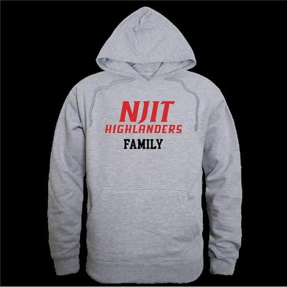 New Jersey Institute of Technology Highlanders Family Hoodie, Heather Grey - Small