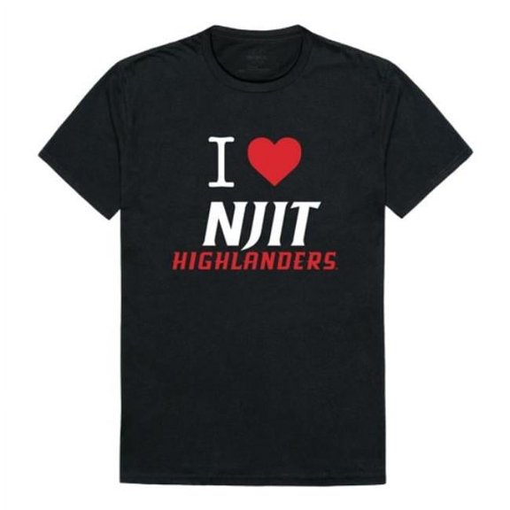 New Jersey Institute of Technology Highlanders I Love T-Shirt, Black - Large