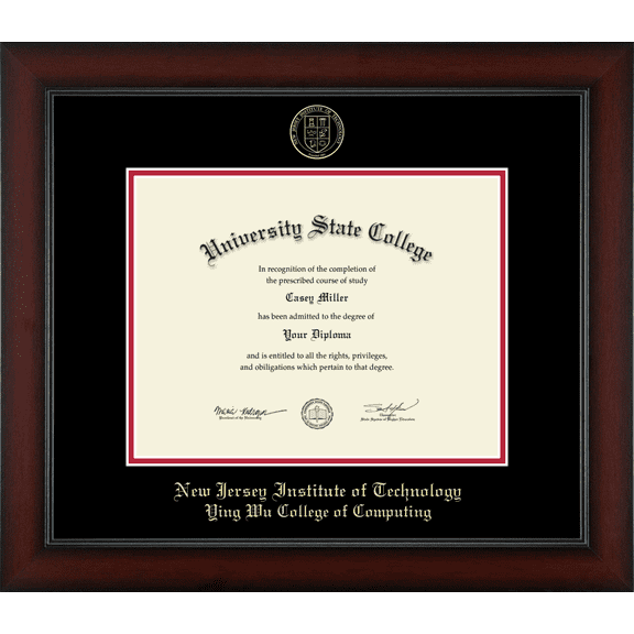 New Jersey Institute of Technology Ying Wu College of Computing Diploma Frame, Document Size 11" x 8.5"