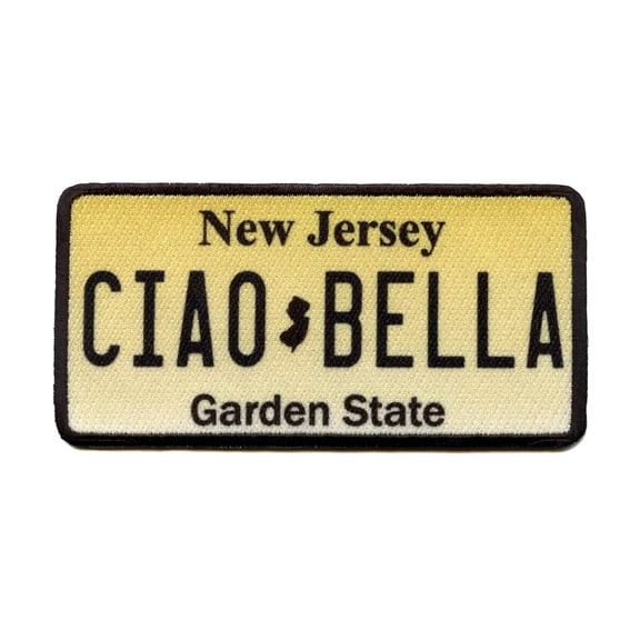 New Jersey License Plate Patch Ciao Bella Garden State Sublimated Iron On