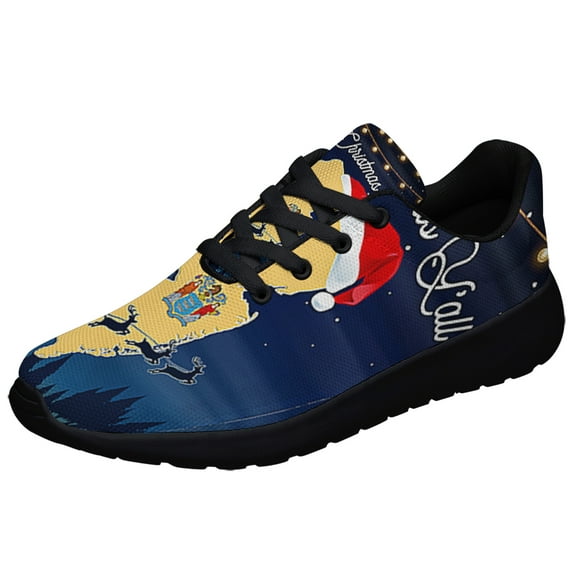 New Jersey Merry ChriStas Y'all Shoes Sneakers Black Size 11.5