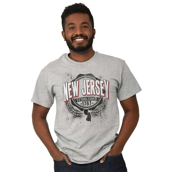 New Jersey NJ Student Campus Pride Plus Size Crewneck Graphic Tee Shirt Brisco Brands 3X