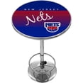 thumbnail image 1 of New Jersey Nets Hardwood Classics Bar Table with Adjustable Footrest and Acrylic Top, 1 of 3