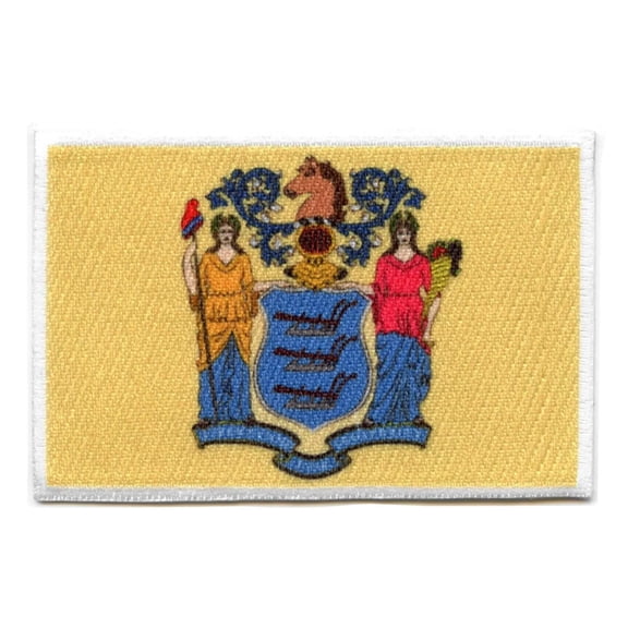 New Jersey Patch State Flag Embroidered Iron On