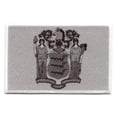 thumbnail image 1 of New Jersey Patch State Flag Grayscale Embroidered Iron On, 1 of 2