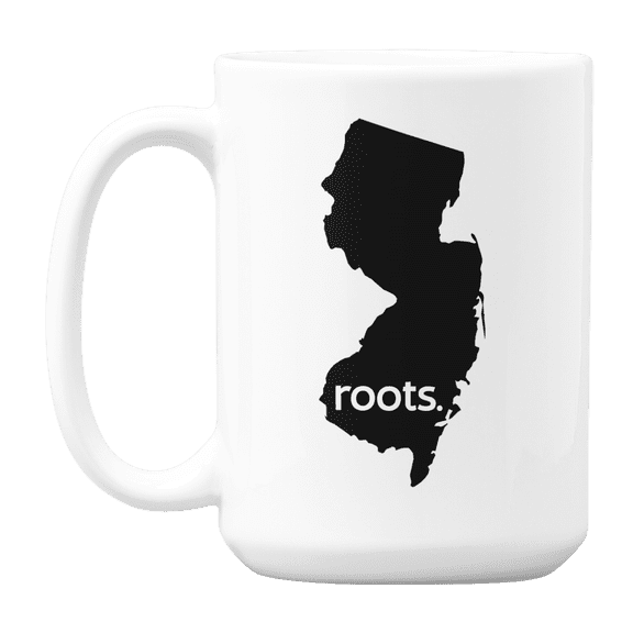 New Jersey Roots & NJ USA State Map, US Citizen Coffee & Tea Mug Cup (15oz)