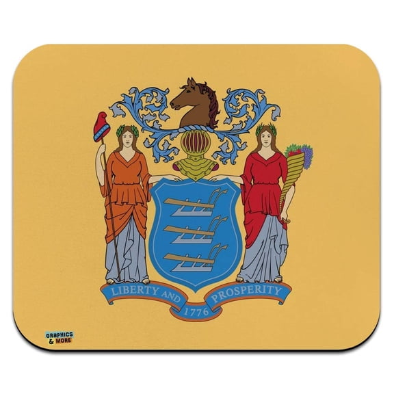 New Jersey State Flag Low Profile Thin Mouse Pad Mousepad